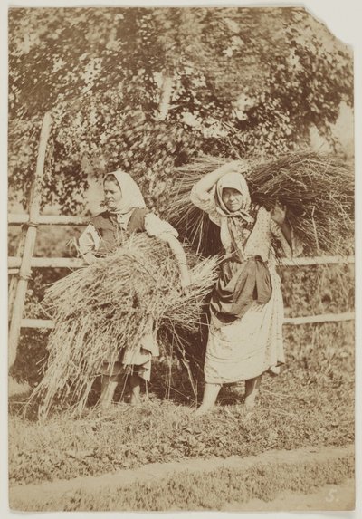Russische Boerenvrouwen, ca. 1855 door Anonymous Anonymous
