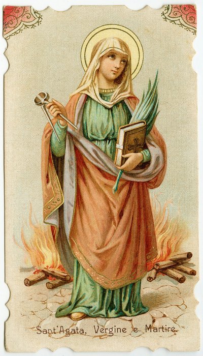 Sint Agatha van Sicilië door Anonymous Anonymous