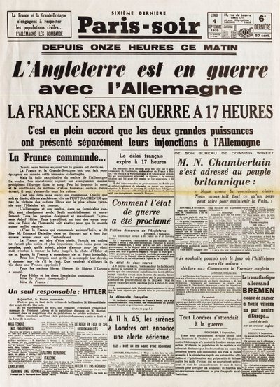 Tweede Wereldoorlog (1939-1945): Parijs avond van 4 september door Anonymous Anonymous