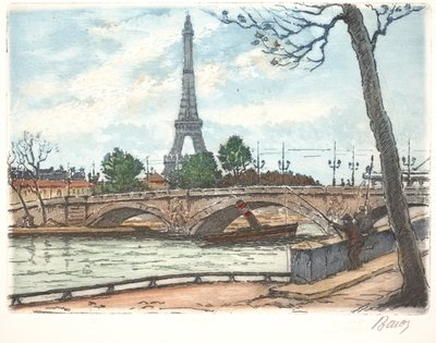 Seine en Eiffeltoren door Anonymous Anonymous