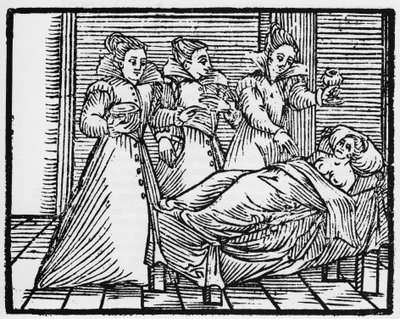 Somnic malefice - "Compendium Maleficarum", behandelt heksen, hun kwaad en hun toverkunsten door Francesco Maria Guazzo of Guaccio of Guaccius (15?? -16??) 1608 Privécollectie. door Anonymous Anonymous