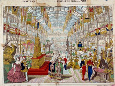 Souvenirs van de Wereldtentoonstelling van 1855 in Parijs. Gravure rond 1855. Parijs, Musée Carnavalet door Anonymous Anonymous