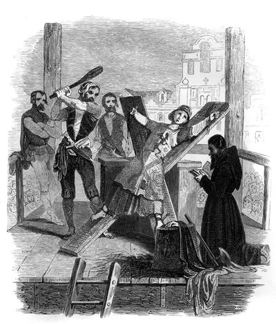 Supplice de la roue - Radbraken - Illustratie in "Mysteres de l