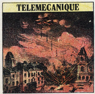 T.S.F.: telemechanica, de kunst van afstandsbediening door middel van elektromagnetische golven. Anonieme illustratie uit 1925. Privécollectie. door Anonymous Anonymous