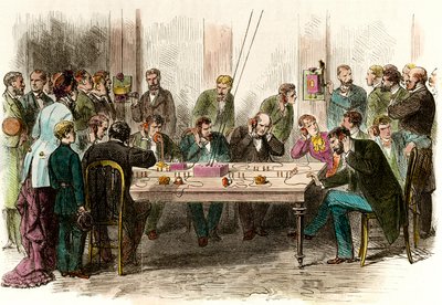 Telefonie-ervaring in de wachtkamer van station Saint Lazare in Parijs op 6/09/1879 door Anonymous Anonymous
