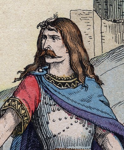 De Gallische leider Vercingetorix - gravure door Anonymous Anonymous