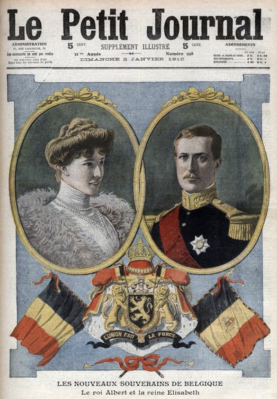 De nieuwe soeverein van België - Koning Albert I en Koningin Elisabeth van Beieren - In 
