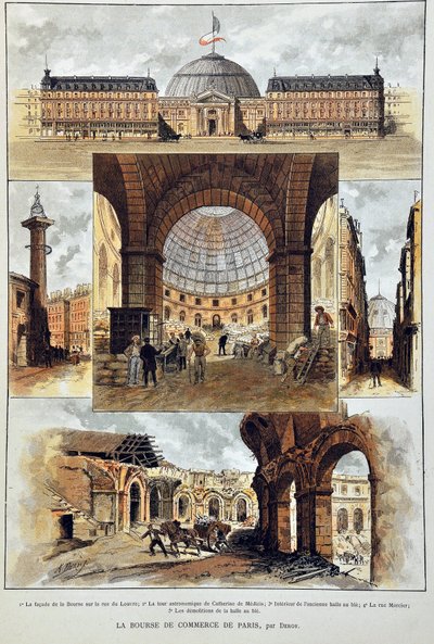 De Parijse Beurs door Deroy, Gravure van 1887 door Anonymous Anonymous