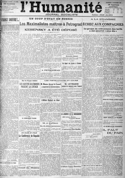 De staatsgreep in Rusland op de voorpagina
