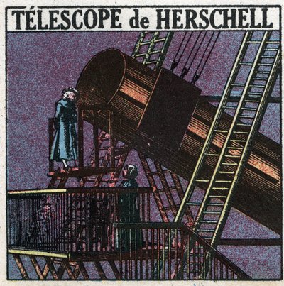 De eerste optische instrumenten: de telescoop van William Herschel (Friedrich Wilhelm Herschel) door Anonymous Anonymous