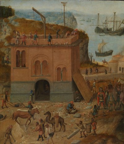 De toren van Babel, ca.1490 door Anonymous Anonymous