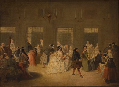 Thema van het Venetiaanse Carnaval, In de Parlatory van het Klooster door Anonymous Anonymous