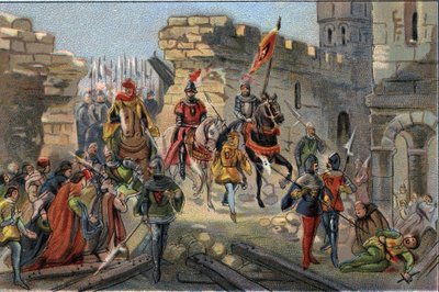 Triomfantelijke intocht van Lodewijk II van Vlaanderen (Lodewijk de Male) door Anonymous Anonymous