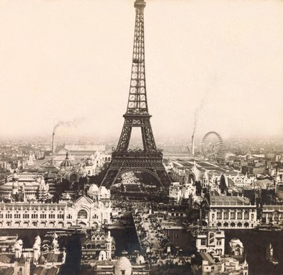 Wereldtentoonstelling van 1900 in Parijs: Panoramisch uitzicht op de Champs de Mars - privécollectie door Anonymous Anonymous