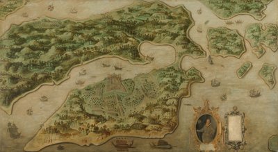 Gezicht op Ambon, c.1617 door Anonymous Anonymous