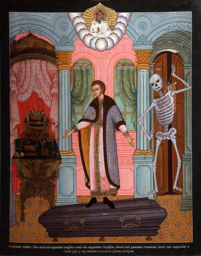 Sterfelijke man Parabel, begin 18e eeuw door Anonymous Russian icon painter