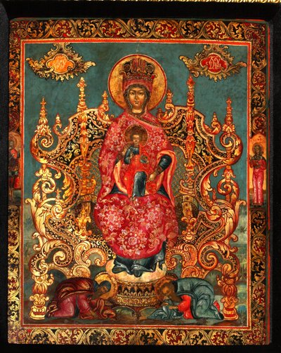 Moeder van God Pecherskaya, 18e eeuw door Anonymous Russian icon painter
