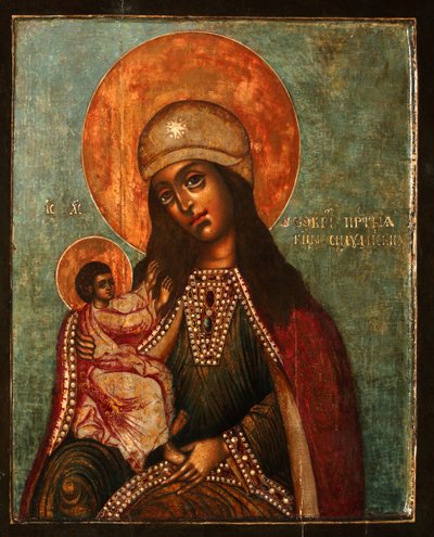 Moeder Gods van Siloam door Anonymous Russian icon painter