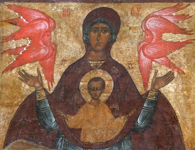Onze Lieve Vrouw van het Teken, 16e eeuw door Anonymous Russian icon painter