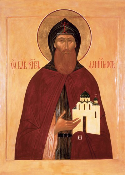 Sint Daniël van Moskou door Anonymous Russian icon painter