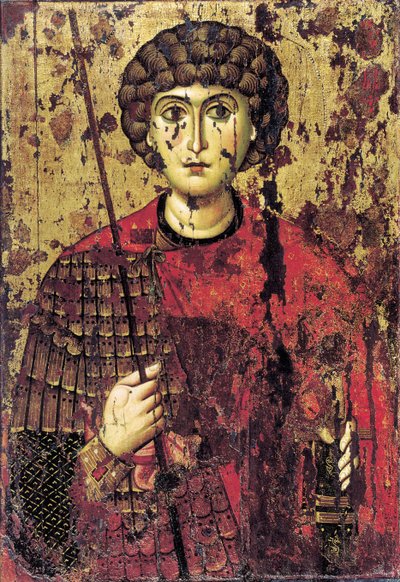 Sint Joris, 12e eeuw door Anonymous Russian icon painter