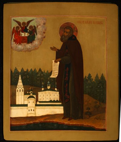 Sint Macarius van Unzha, begin 20e eeuw door Anonymous Russian icon painter