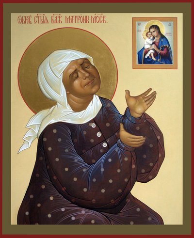 Heilige Matrona van Moskou, 20e eeuw door Anonymous Russian icon painter