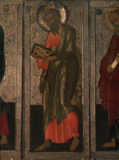 Sint Mattheüs de Apostel uit de Deesis-reeks, 16e eeuw door Anonymous Russian icon painter