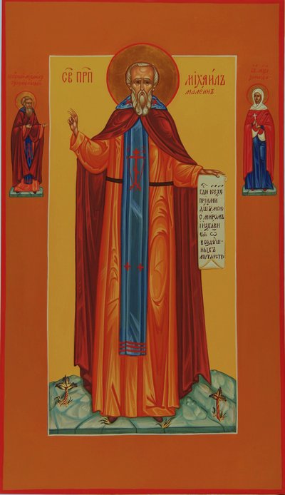 Sint Michael Maleinos, 19e eeuw door Anonymous Russian icon painter