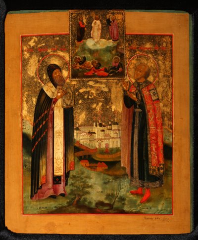 Heiligen Bisschop Arsenius van Tver en Prins Michael van Tver, 1802 door Anonymous Russian icon painter