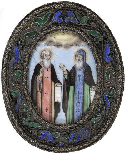 Heiligen Dimitry van Rostov en Ignatius Brianchaninov door Anonymous Russian icon painter