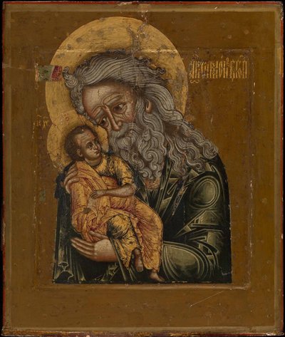 Simeon de God-Ontvanger, 1800 door Anonymous Russian icon painter