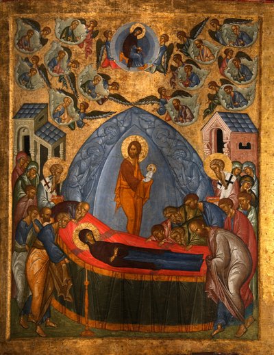 De Ontslaping van de Maagd, 15e eeuw door Anonymous Russian icon painter