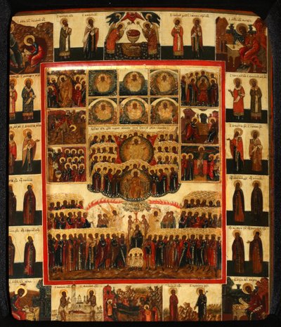De Hexameron, begin 19e eeuw door Anonymous Russian icon painter