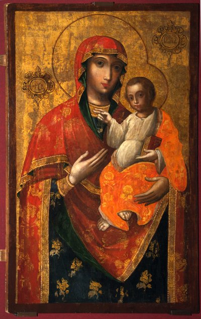 De Ilyin-Chernigov Icoon van de Moeder Gods, 18e eeuw door Anonymous Russian icon painter