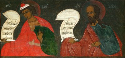 De profeten Daniël en Elisa door Anonymous Russian icon painter