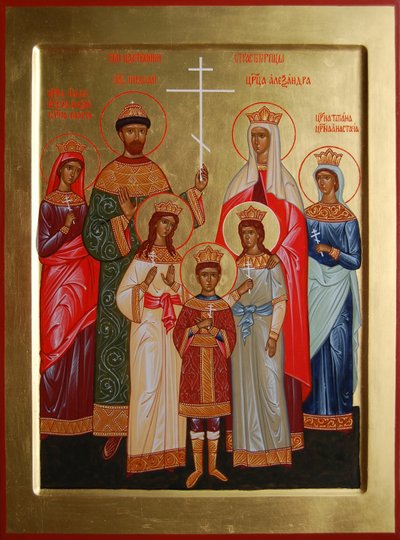 De vermoorde familie van Tsaar Nicolaas II, 2004-2007 door Anonymous Russian icon painter
