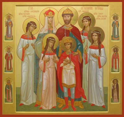 De vermoorde familie van Tsaar Nicolaas II, 2004-2007 door Anonymous Russian icon painter