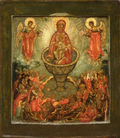 Theotokos Levensbron door Anonymous Russian icon painter