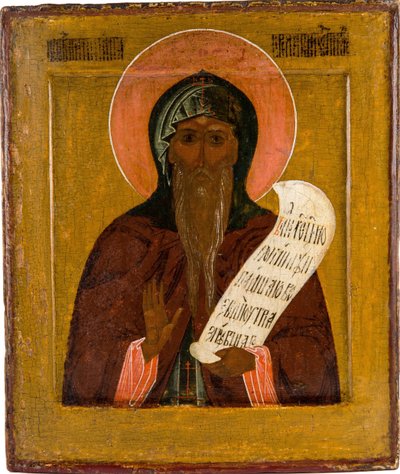Eerwaarde Nikita Stylites van Pereyaslavl door Anonymous Russian icon painter