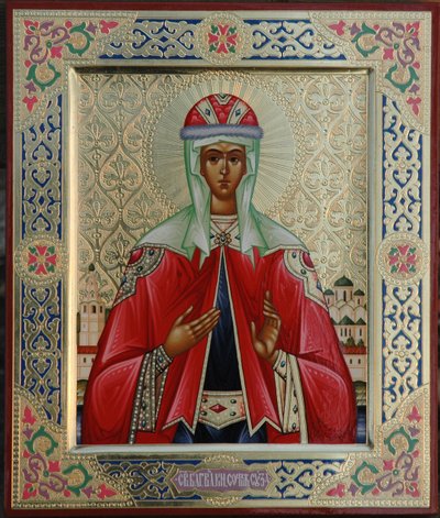 Eerbiedwaardige Sofia van Soezdal door Anonymous Russian icon painter