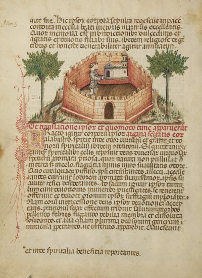 Aimo en Vermondo houden de kerk van Sint Victor omhoog door Anovelo da Imbonate