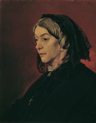 Henriette Feuerbach, de stiefmoeder van de kunstenaar door Anselm Feuerbach