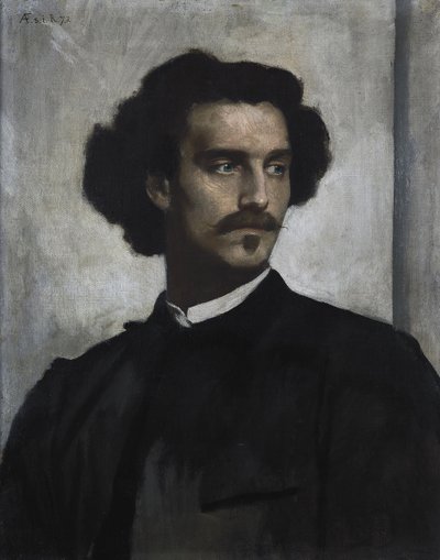 Zelfportret, 1873 door Anselm Feuerbach