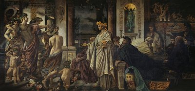 Het symposium Tweede versie, ca. 1871-1874 door Anselm Feuerbach