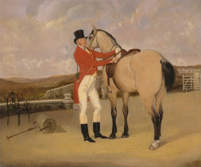 James Taylor Wray van de Bedale Hunt met zijn Dun Hunter door Anson Ambrose Martin