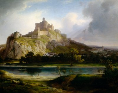 Kasteel van Trencsen door Antal Ligeti