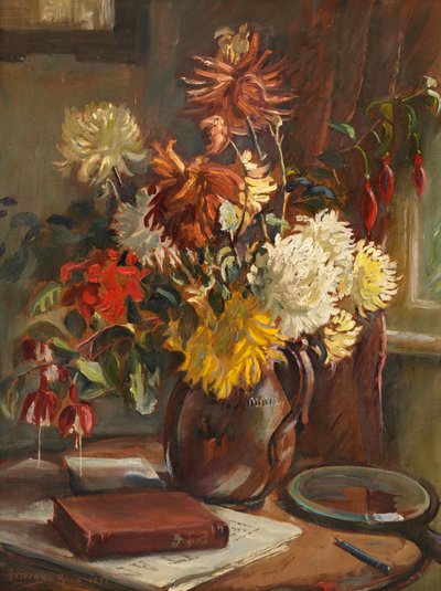 Chrysanten stilleven in Cor Visser
