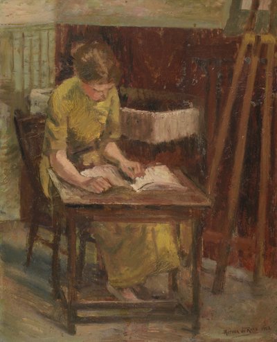 Meisje lezend (I) door Anthea Durose