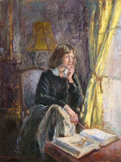 Zelfportret bij een raam door Anthea Durose